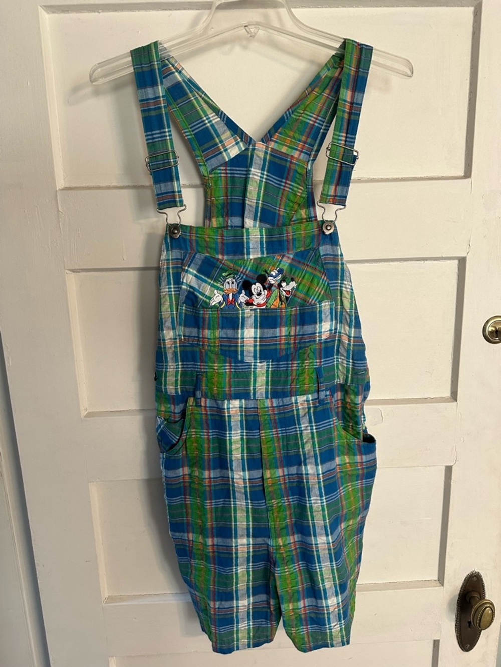Disney Plaid Shirt with Mickey Patch in Blue, Green & Red
